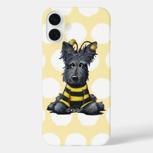 Scottie Dog Bee KiniArt Case-Mate iPhone Case (Achterkant)