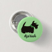 Scottie dog Button, Schotse doodsbang Ronde Button 3,2 Cm (Voorkant /achterkant)