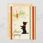 Scottie Dog Christmas Briefkaart (Voorkant / Achterkant)