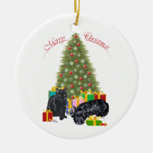Scottie Dog en Kat Ornament