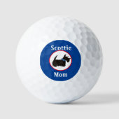 Scottie dog Golfballen, Scottie Mam golfing Golfballen (Voorkant)