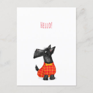 Scottie dog hallo briefkaart
