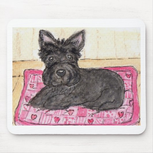 Scottie dog hartkussen mousepad verjaardag muismat (Voorkant)