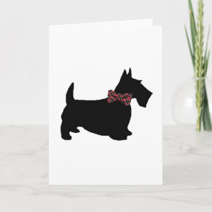 Scottie Dog in het Stropdas Pset Bow Kaart
