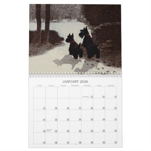 Scottie Dog Kalender (Jan 2026)