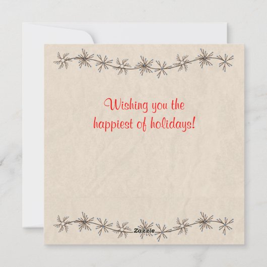 Scottie Dog-kerstkaart Feestdagenkaart (Achterkant)