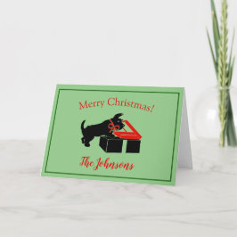 Scottie Dog-kerstkaartjes leeg in terrier Kaart