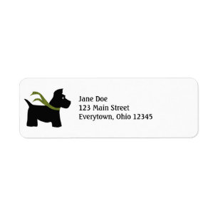 Scottie Dog kerstlabels Etiket