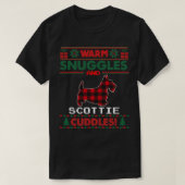 Scottie Dog Kerstmis Pajama Ugly KerstSweat T-shirt (Design voorkant)
