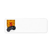 Scottie Dog Lion Rampant Flag Etiket (Voorkant)