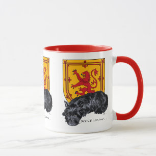 Scottie Dog Lion Rampant Flag Mok