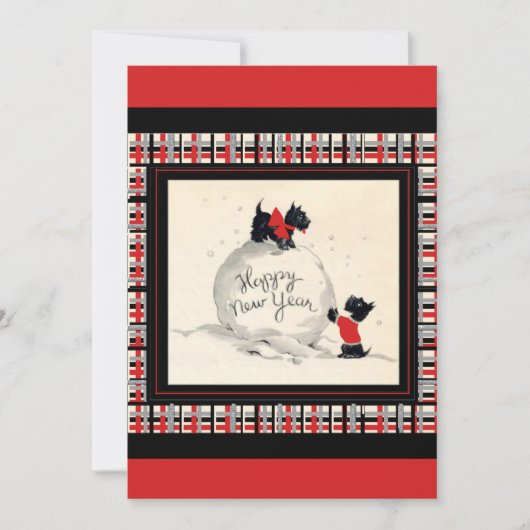 Scottie Dog New Years Party Invitation (Devant)