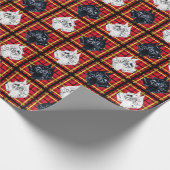 Scottie Dog, noir et blanc sur emballage cadeau pl (Coin)