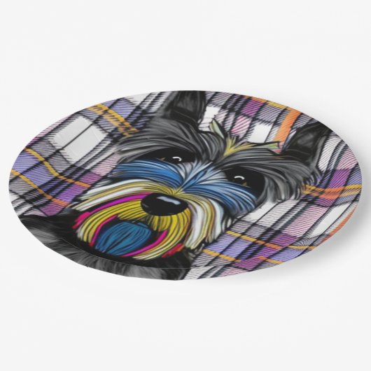 Scottie Dog Papieren Bordje (Gekanteld)