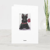 Scottie Dog Penser de Vous carte ami famille etc (Dos)