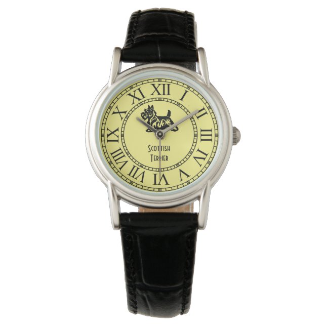 Scottie Dog personaliseren Horloge (Voorkant)