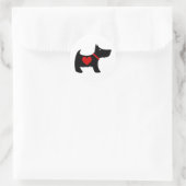 Scottie Dog Ronde Sticker (Tas)