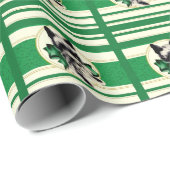 Scottie Dog, Scottie Terrier sur emballage cadeau (Coin rond)