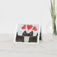 Scottie Dog Scottish Terrier Carte pour notes d'ar