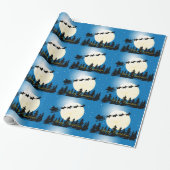 Scottie Dog Sleigh Cadeaupapier (Uitgerold)