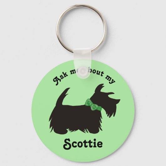 Scottie dog Sleutelhanger, Scottish Terrier dog Sleutelhanger (Voorkant)