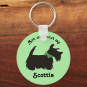 Scottie dog Sleutelhanger, Scottish Terrier dog Sleutelhanger (Voorkant)