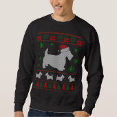 Scottie Dog Ugly KerstSweater Gift voor Dog Lo Trui (Voorkant)