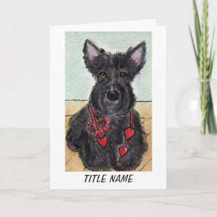Scottie Dog verjaardagskaart Personaliseren Kaart