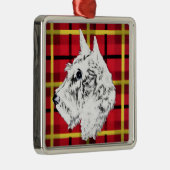 Scottie Dog, White Scottish Terrier Ornament (Rechts)