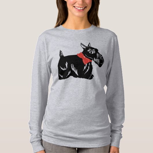 Scottie Dog Women's Long Sleeve T-Shirt (Voorkant)