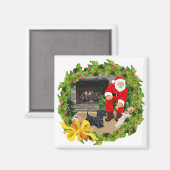 Scottie Dogs in Christmastime Magneet (Voorkant / Achterkant)