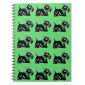Scottie Dogs met Green Bows Pattern-laptop Notitieboek (Voorkant)