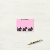Scottie Dogs Pink Custom Post-it® notes 4 x 3 (Op bureau)