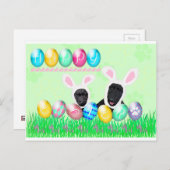 Scottie Easter Feestdagenkaart (Voorkant / Achterkant)