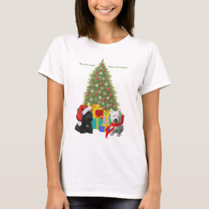 Scottie en Westie Kerstboom T-shirt