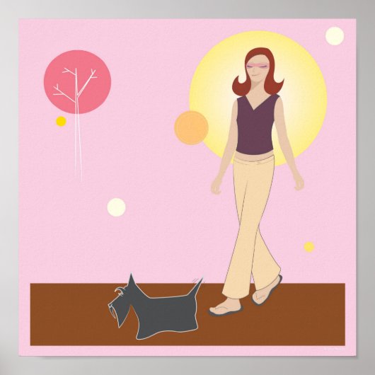 Scottie Gal Walking Poster (Voorkant)