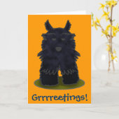 Scottie Grrreming ! Carte (Fleur jaune)