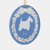 Scottie Herembrance Personaliseren Keramisch Ornament (Rechts)