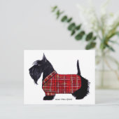 Scottie Holiday Jacket Feestdagenkaart (Staand voorkant)