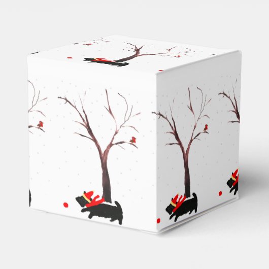 Scottie Hond en Robin Seizoensgebonden Bedankdoosjes (Achterkant)