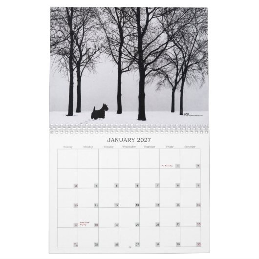 Scottie Hond Kalender (Jan 2027)