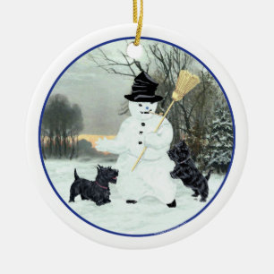 Scottie-hond-ornament Keramisch Ornament