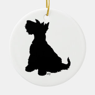 Scottie-hond-ornament Keramisch Ornament