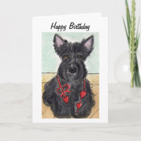 Scottie hond Schotse terriër verjaardagskaart kuns