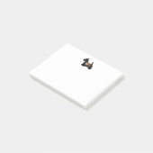 Scottie Hondenras Boho Floral Silhouette Post-it® Notes (Schuin)