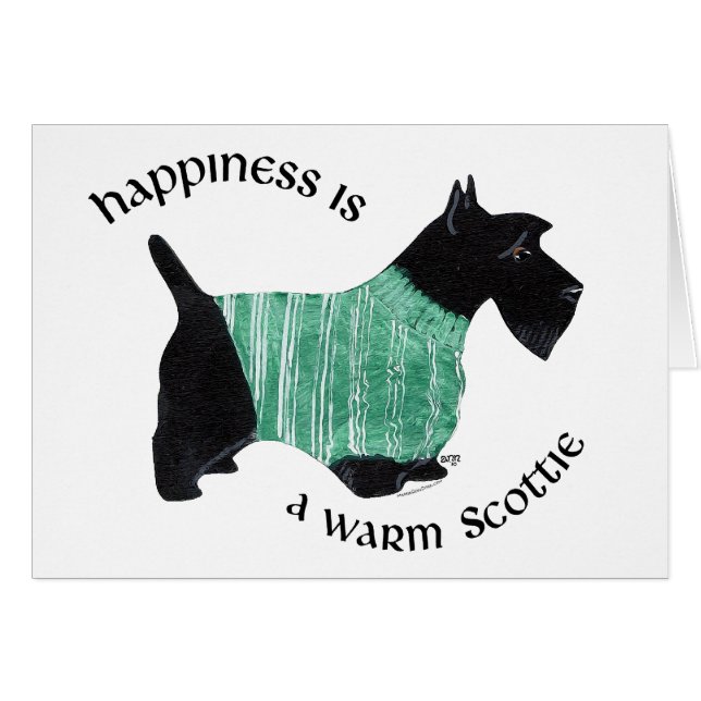 Scottie in een Groene stripper (Voorkant Horizontaal)