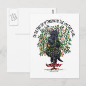 Scottie in een peerboom briefkaart (Voorkant / Achterkant)