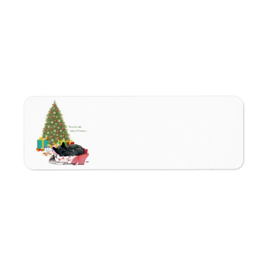 Scottie Kerstmis Nap Labels (Voorkant)