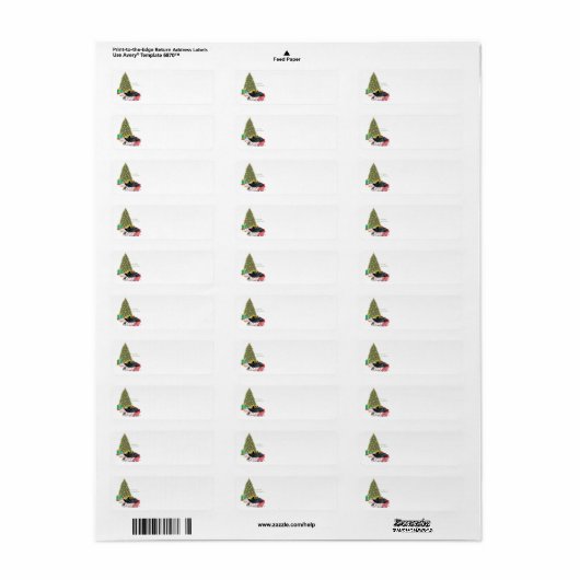 Scottie Kerstmis Nap Labels (Full Sheet)