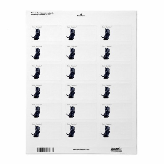 Scottie - Kreeg Cookies Etiket (Full Sheet)